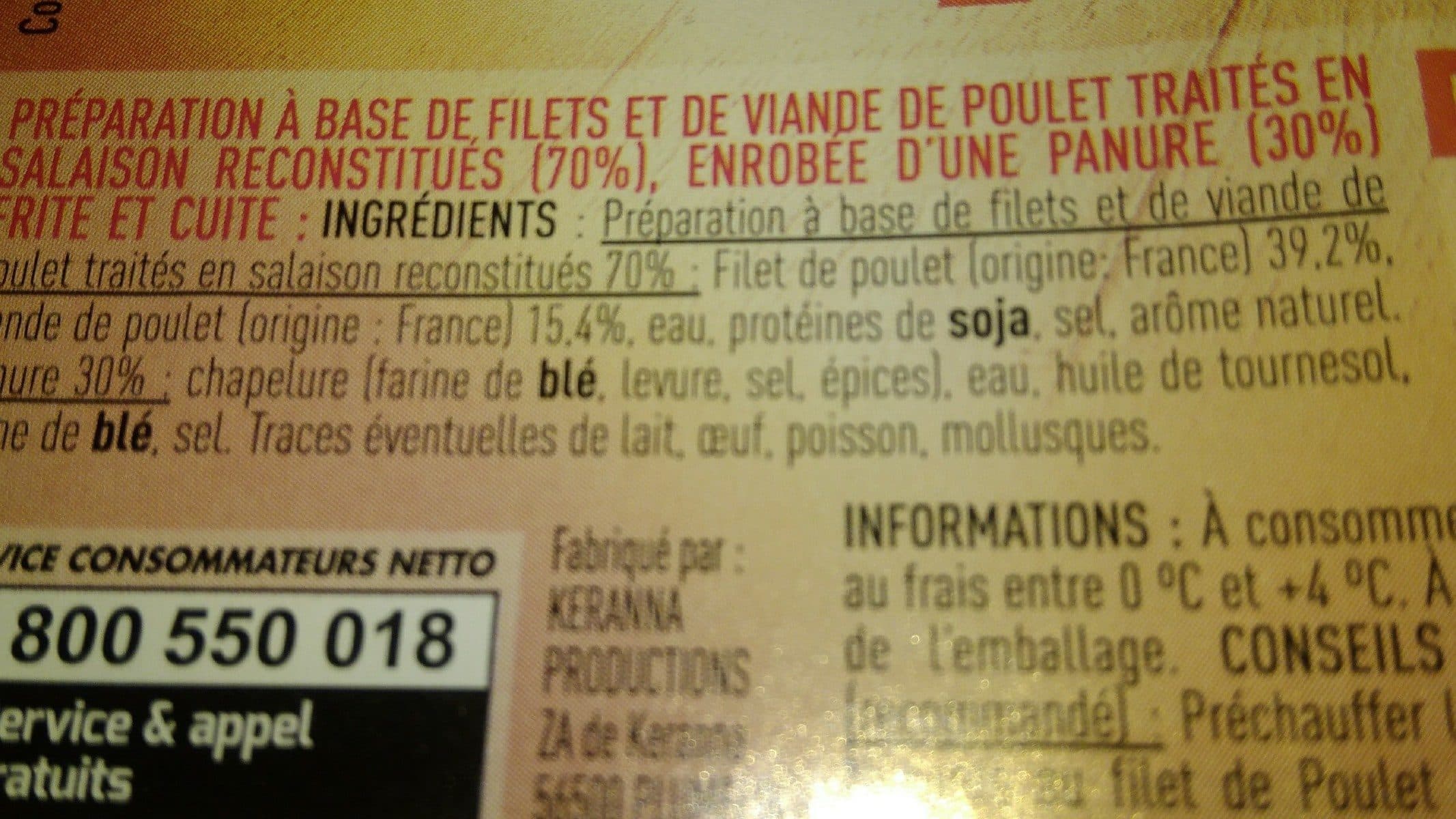 Netto NUGGETS DE POULET 1Kg packshot