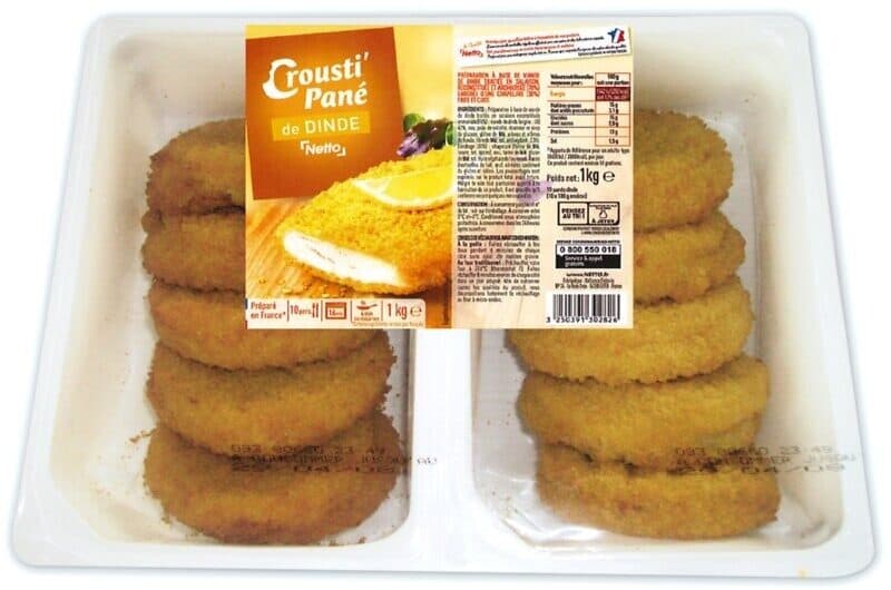 Netto Crousti' Pané DINDE et FROMAGE *10 - 1kg packshot