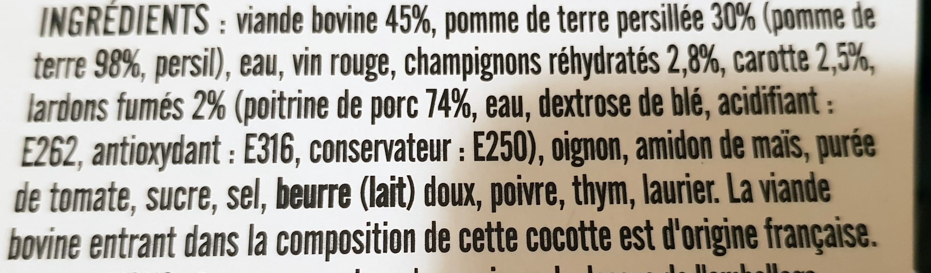 Intermarché Bœuf Bourguignon et ses Pommes de Terre Persillées packshot