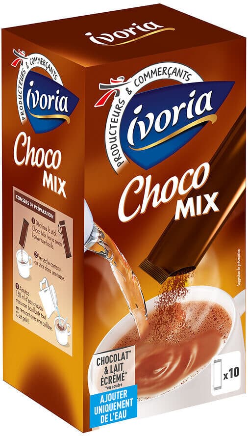 Ivoria Choco Mix - Chocolat et lait écrémé - 10x25g packshot