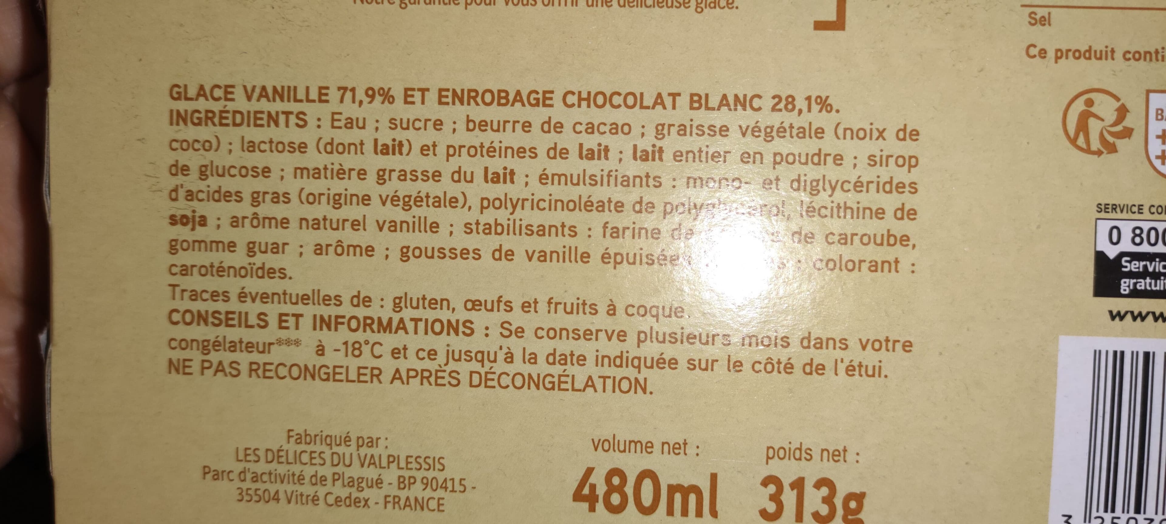 Netto Maxi vanille (G) enrobage chocolat blanc x4 - 120mL packshot