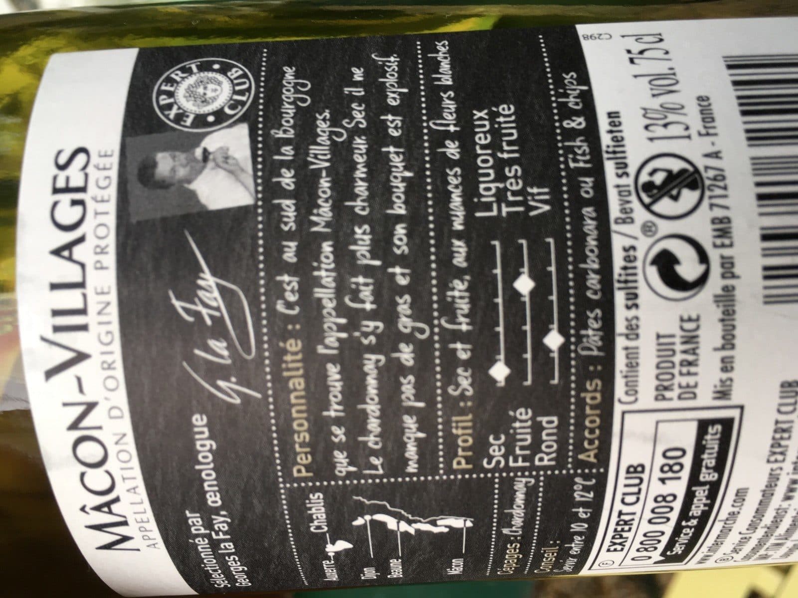 Expert club Macon villages, sec et fruite packshot