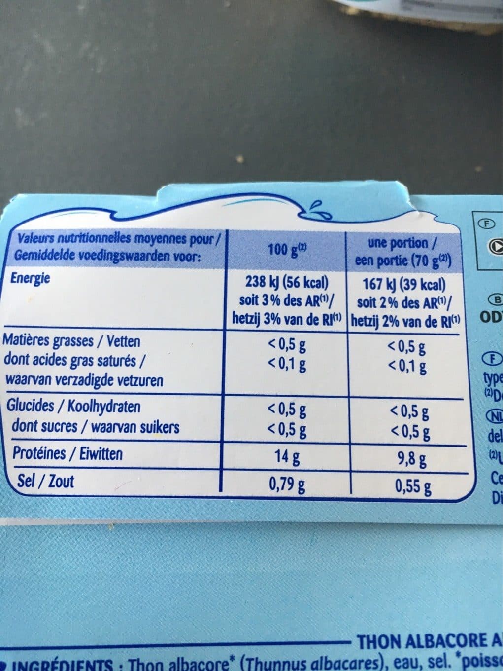 Odyssee Thon naturel albacore "tranche" packshot