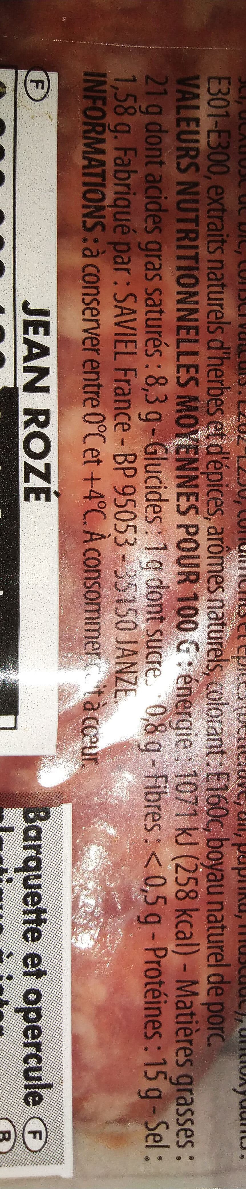 JEAN ROZÉ Saucisses de Toulouse packshot