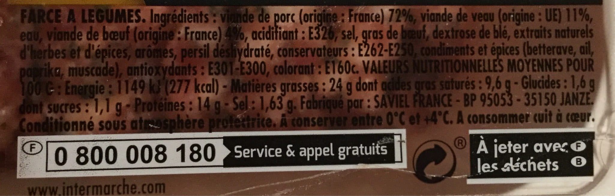 Intermarché Farce a legumes packshot