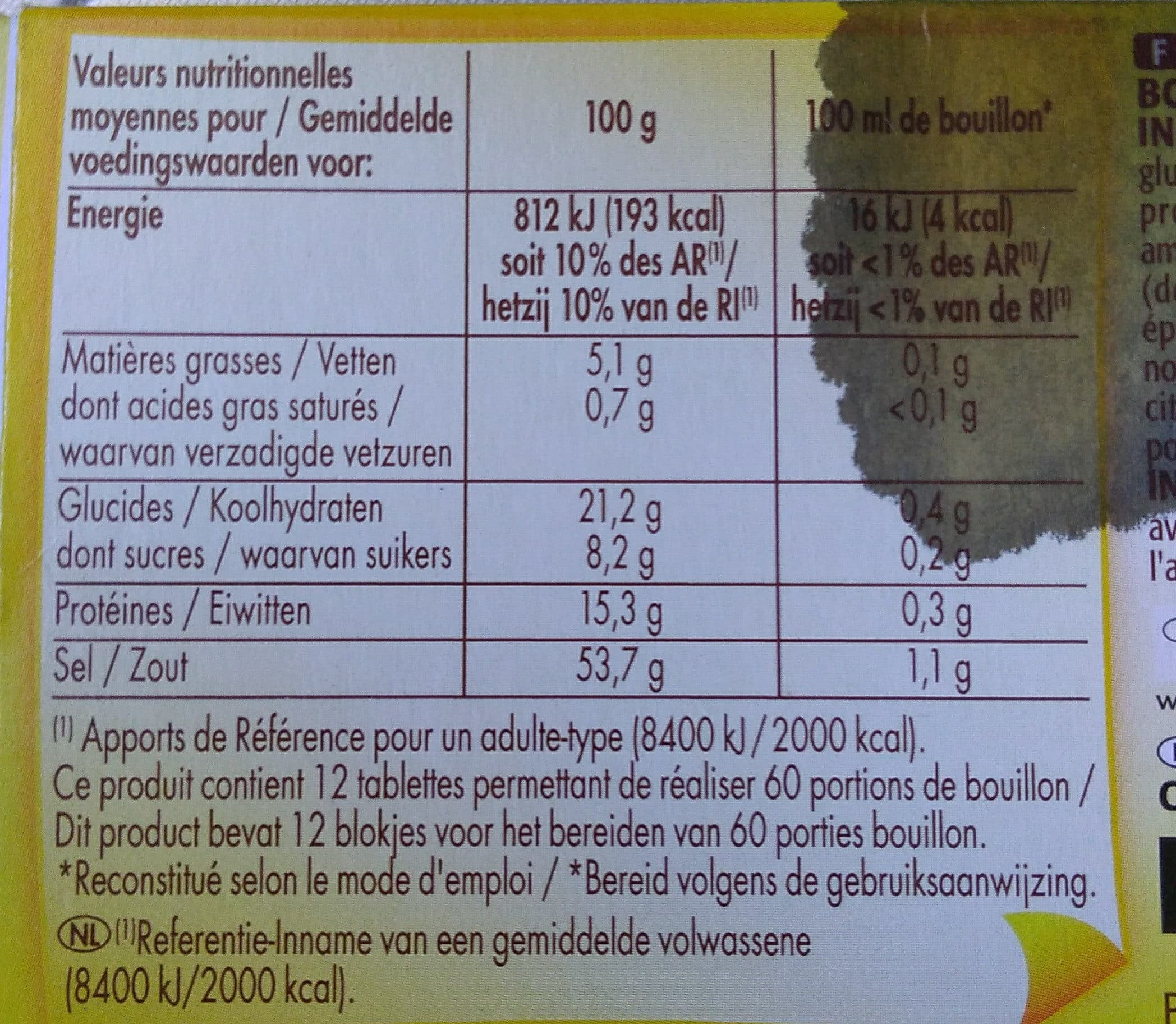 Bouton d'or Bouillon de bœuf 120 g packshot
