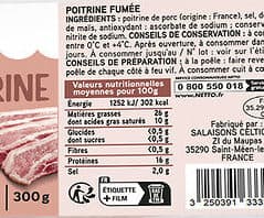 Netto POITRINE FUMEE 4t 300G NETTO - Massif TRAD packshot