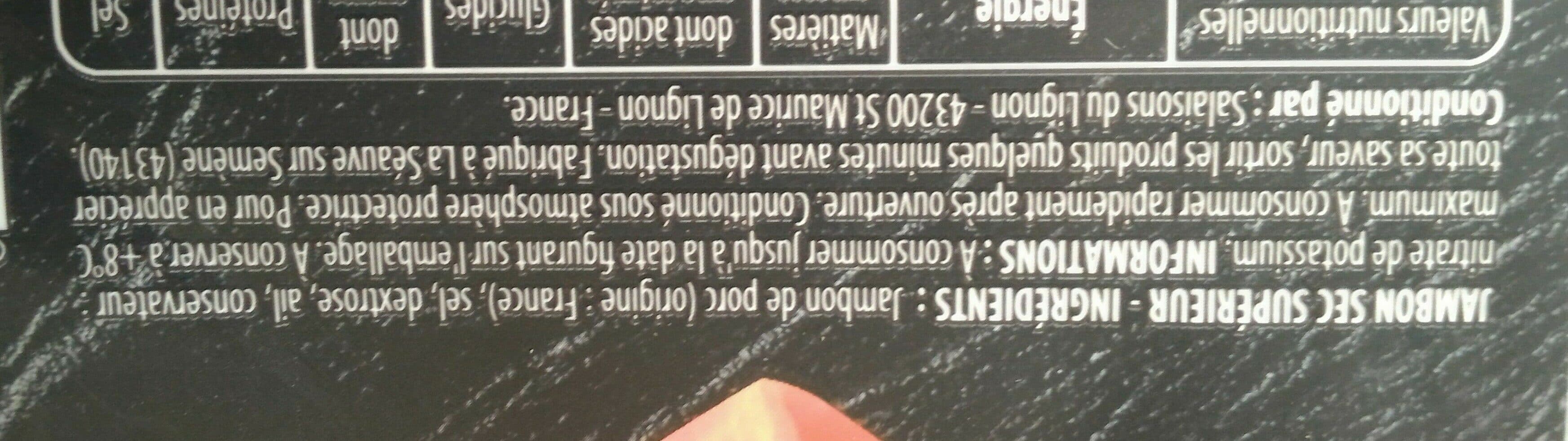 Monique ranou La Chiffonnade, Jambon Sec, La Barquette De 100g packshot