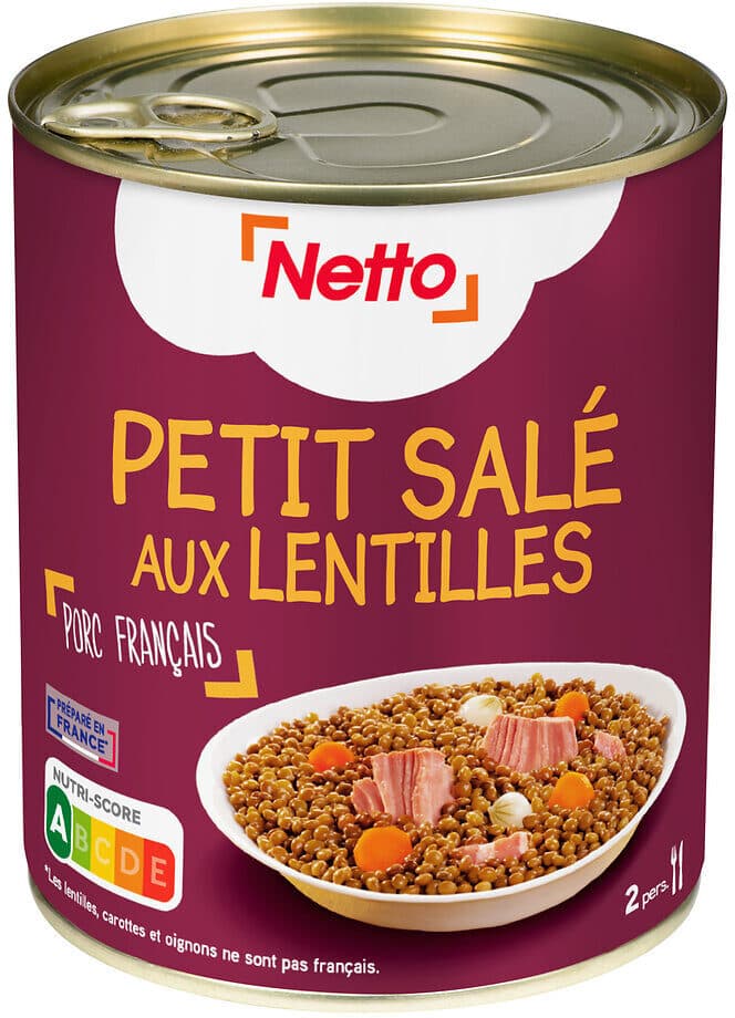 Netto Petit salé aux lentilles 840g packshot