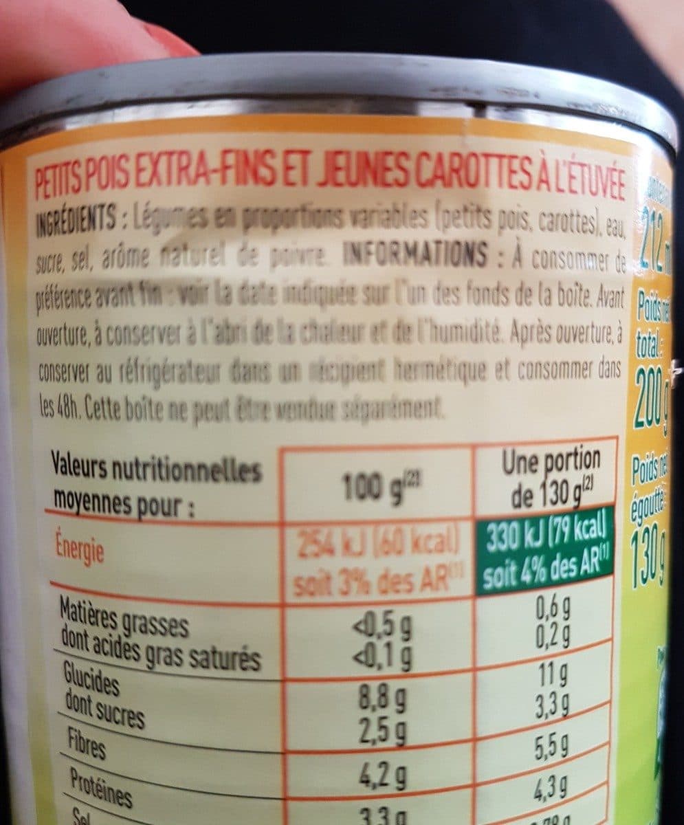 Netto Petits pois extra fins carottes - 3x 130g packshot