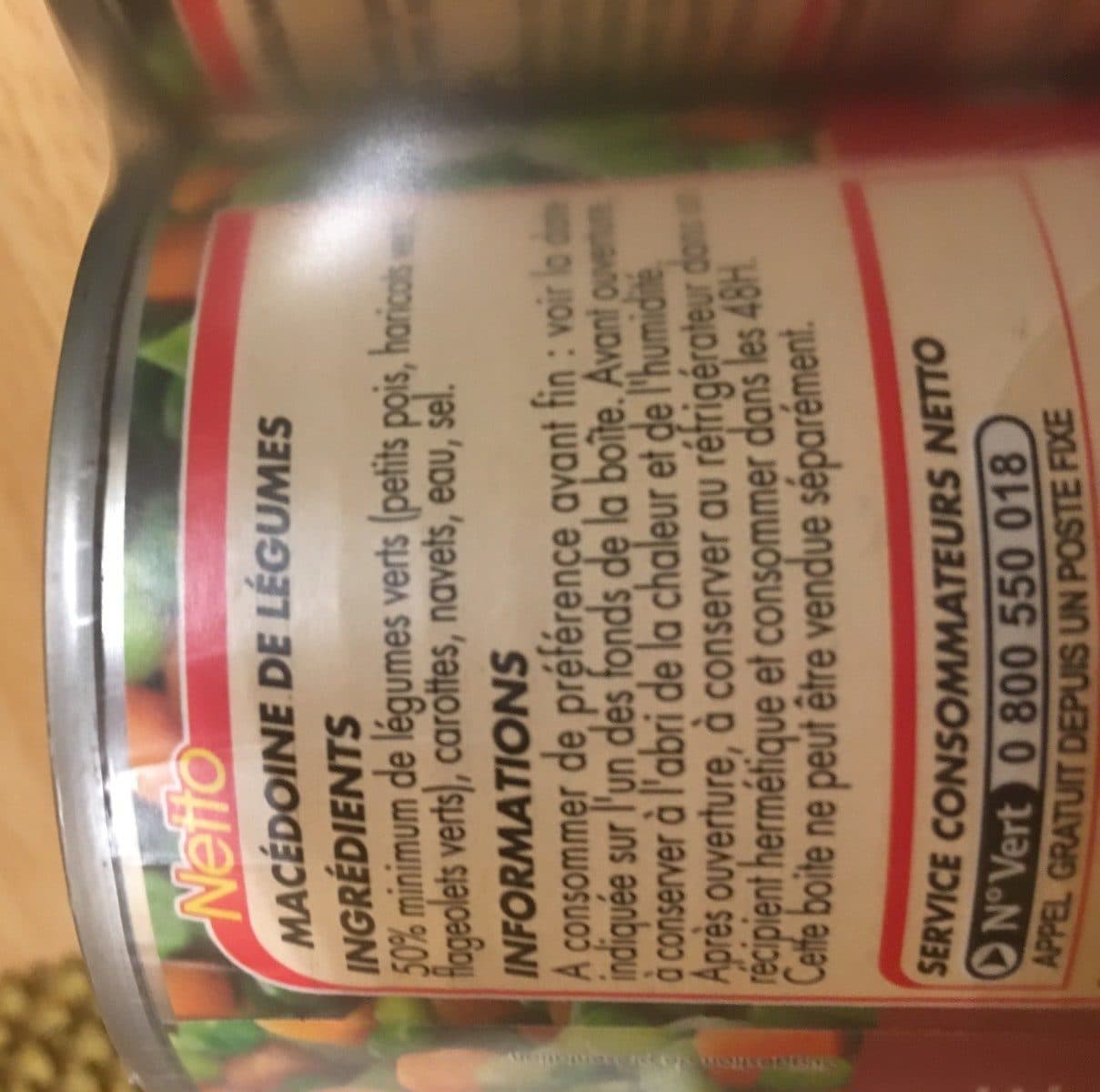 Netto Macédoine de légumes - 3x 1/4 packshot