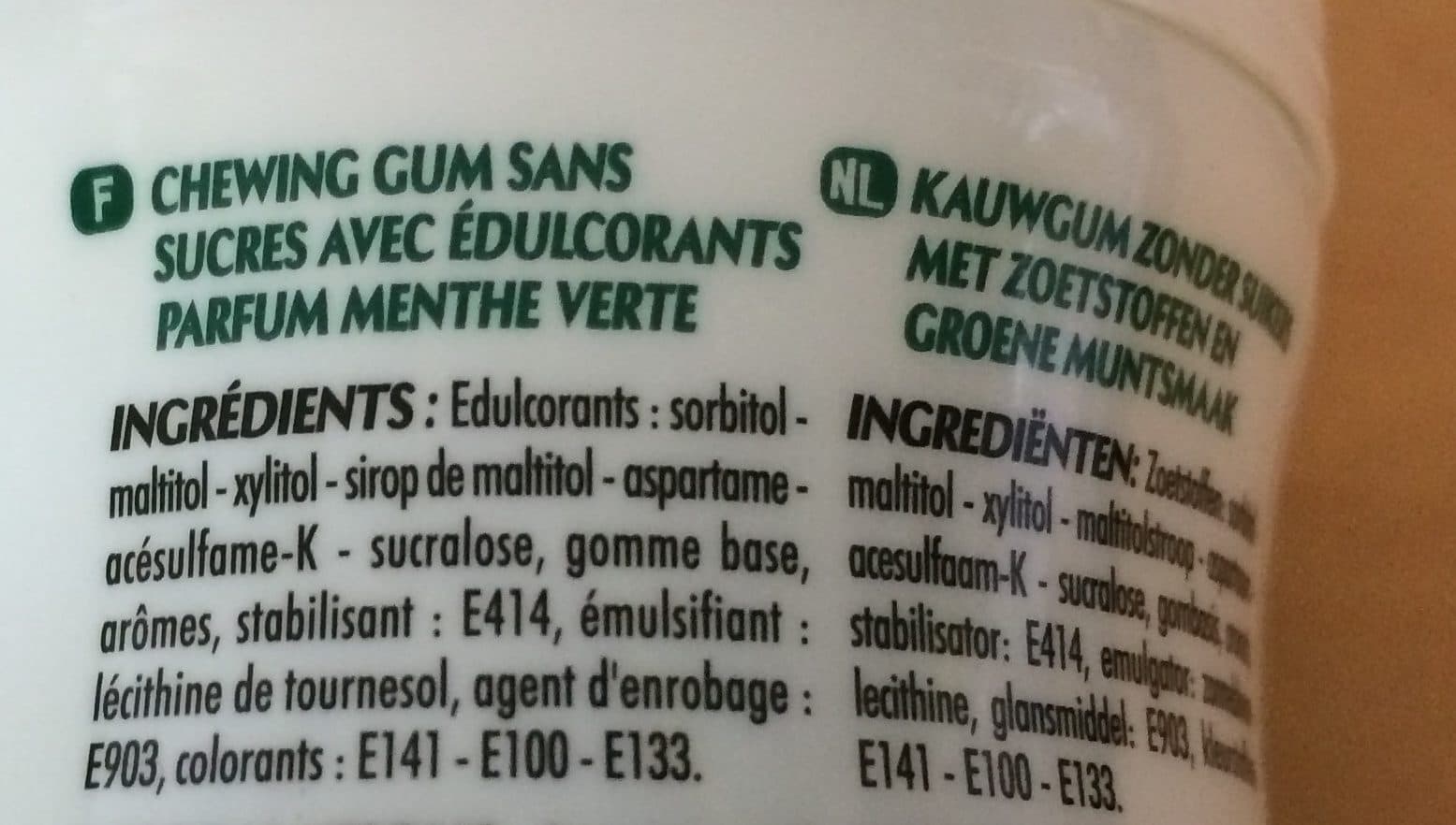 Intermarché Elodie Chewing Gum Chlorophylle Sans Sucres packshot