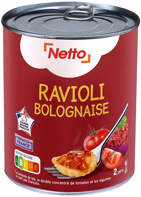 Netto Ravioli Bolognaise 800g packshot