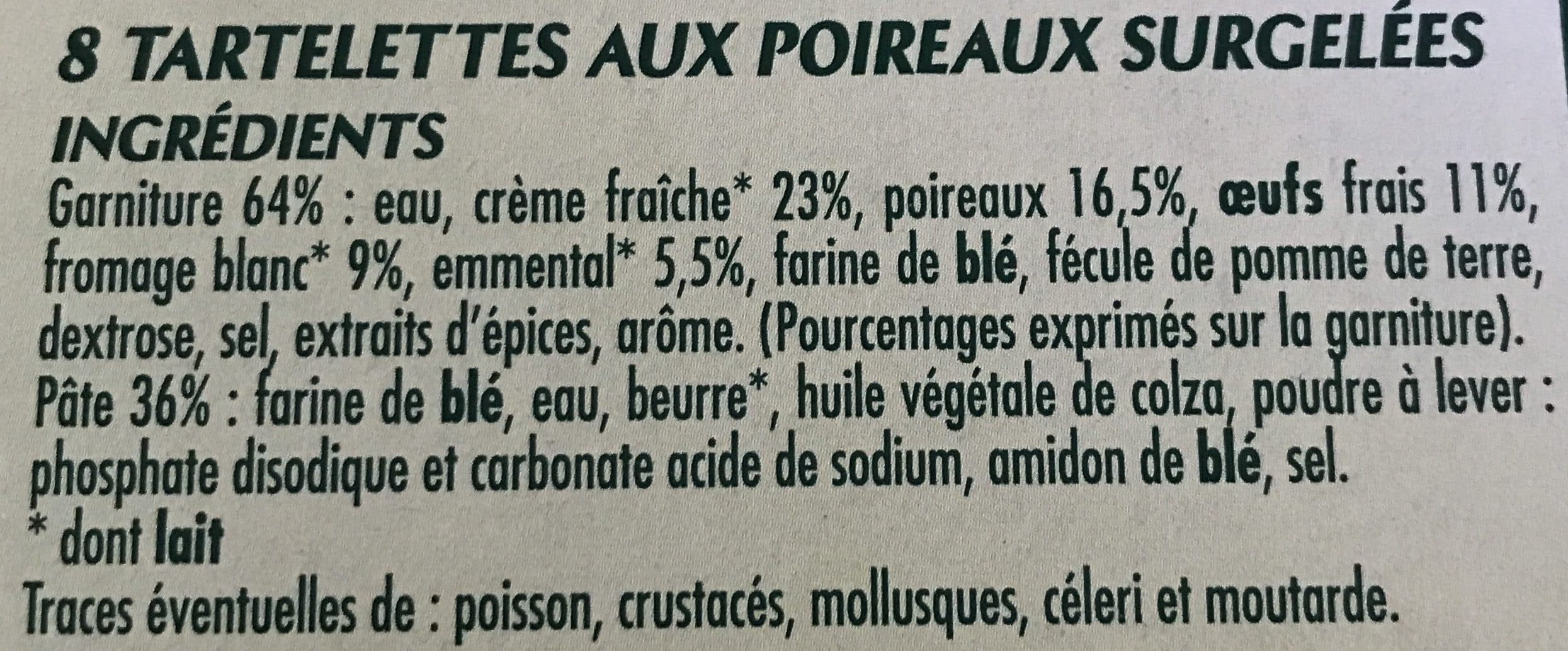 Monique ranou 8 Mini-tartelettes aux poireaux - 800g packshot