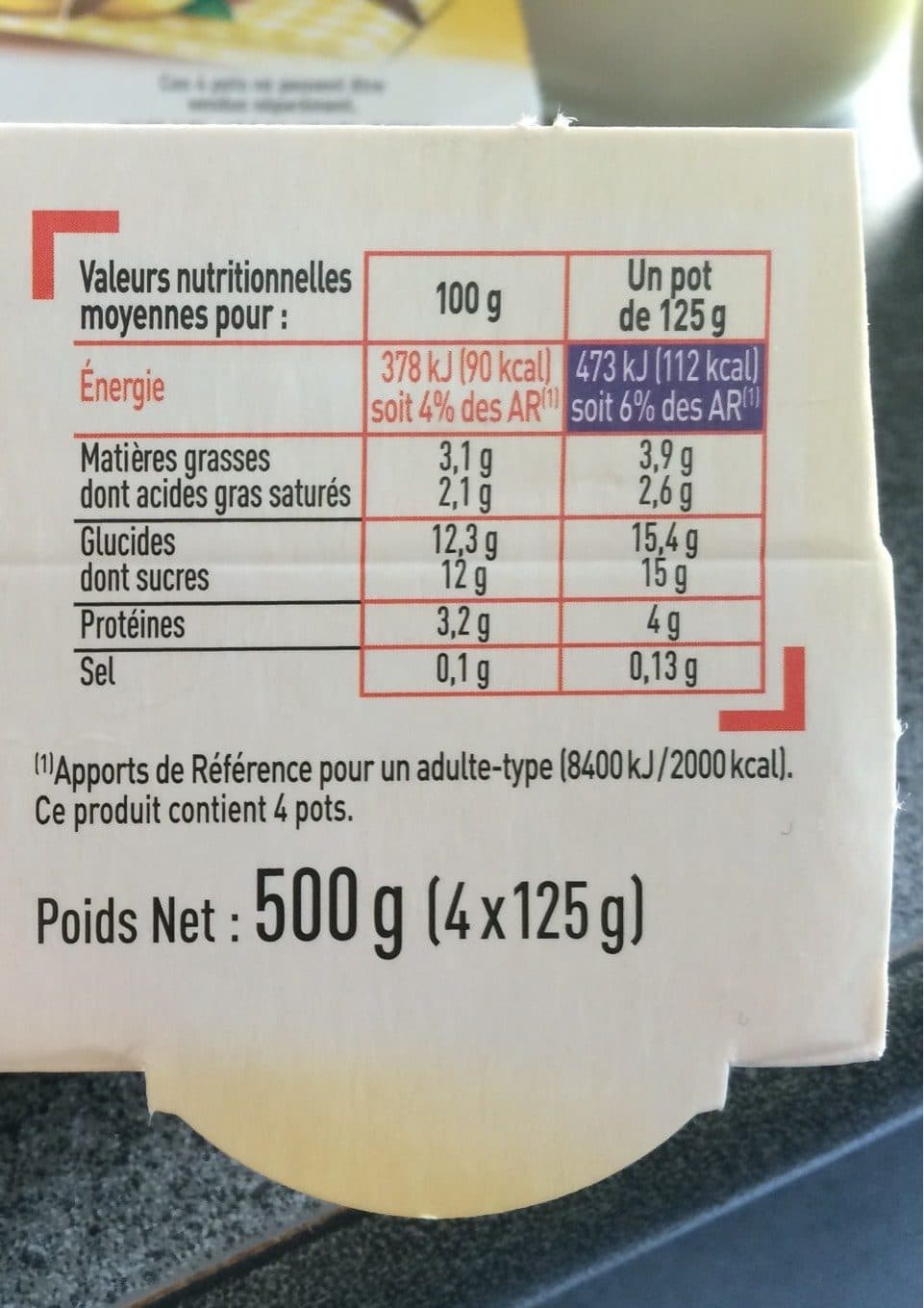 Netto YAOURT AU LAIT ENTIER POT VERRE 4X125G- saveur citron packshot