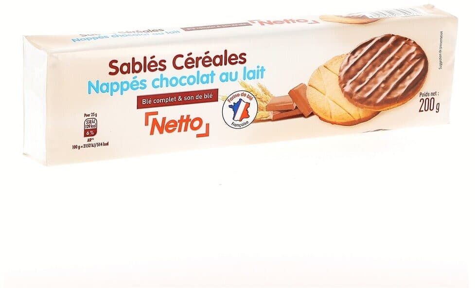 Netto Sablé céréales lait - 195g packshot