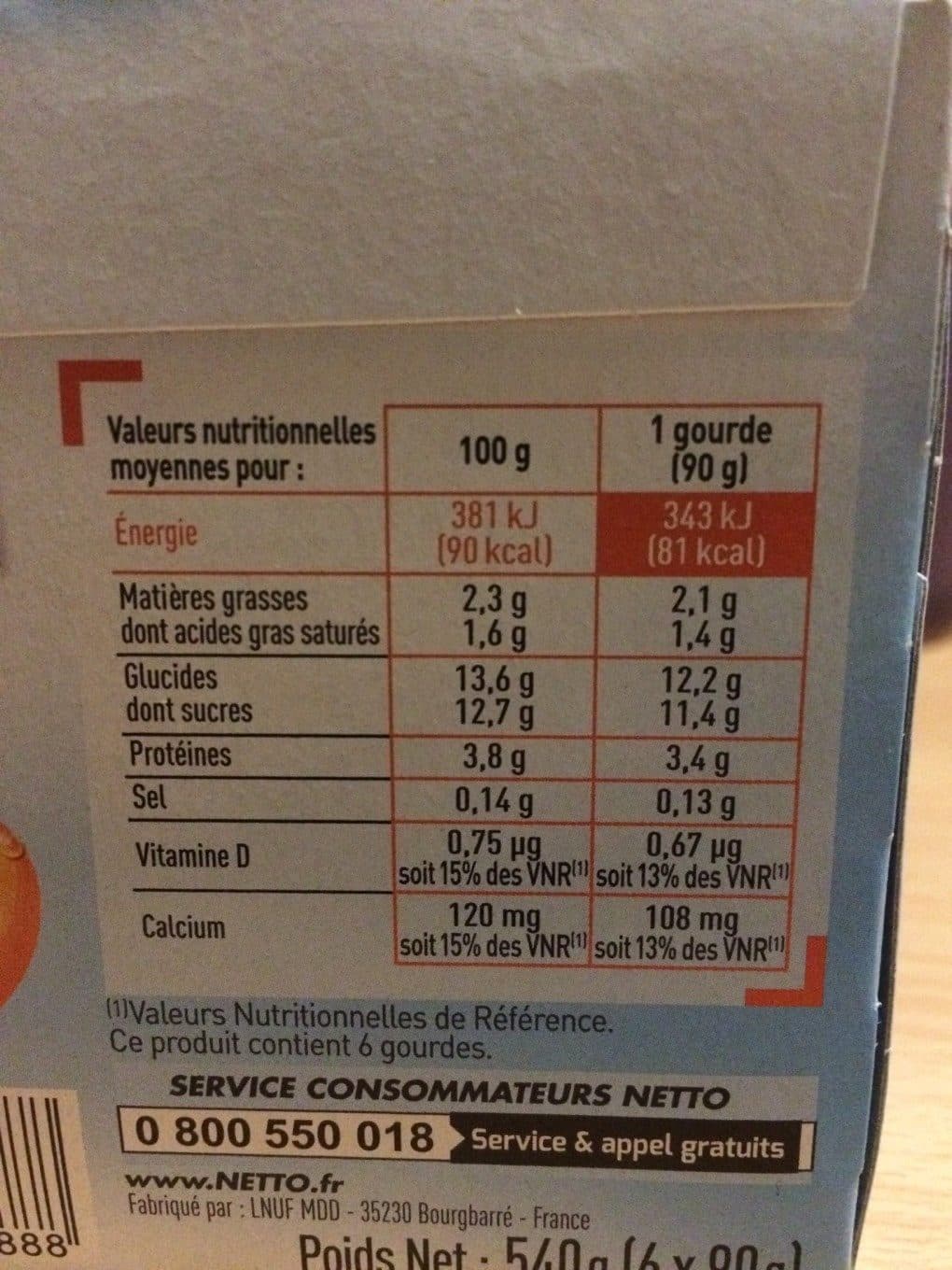 Netto P'TIT POCKET - GOURDE YAOURT 6X90G - fraise, abricot packshot