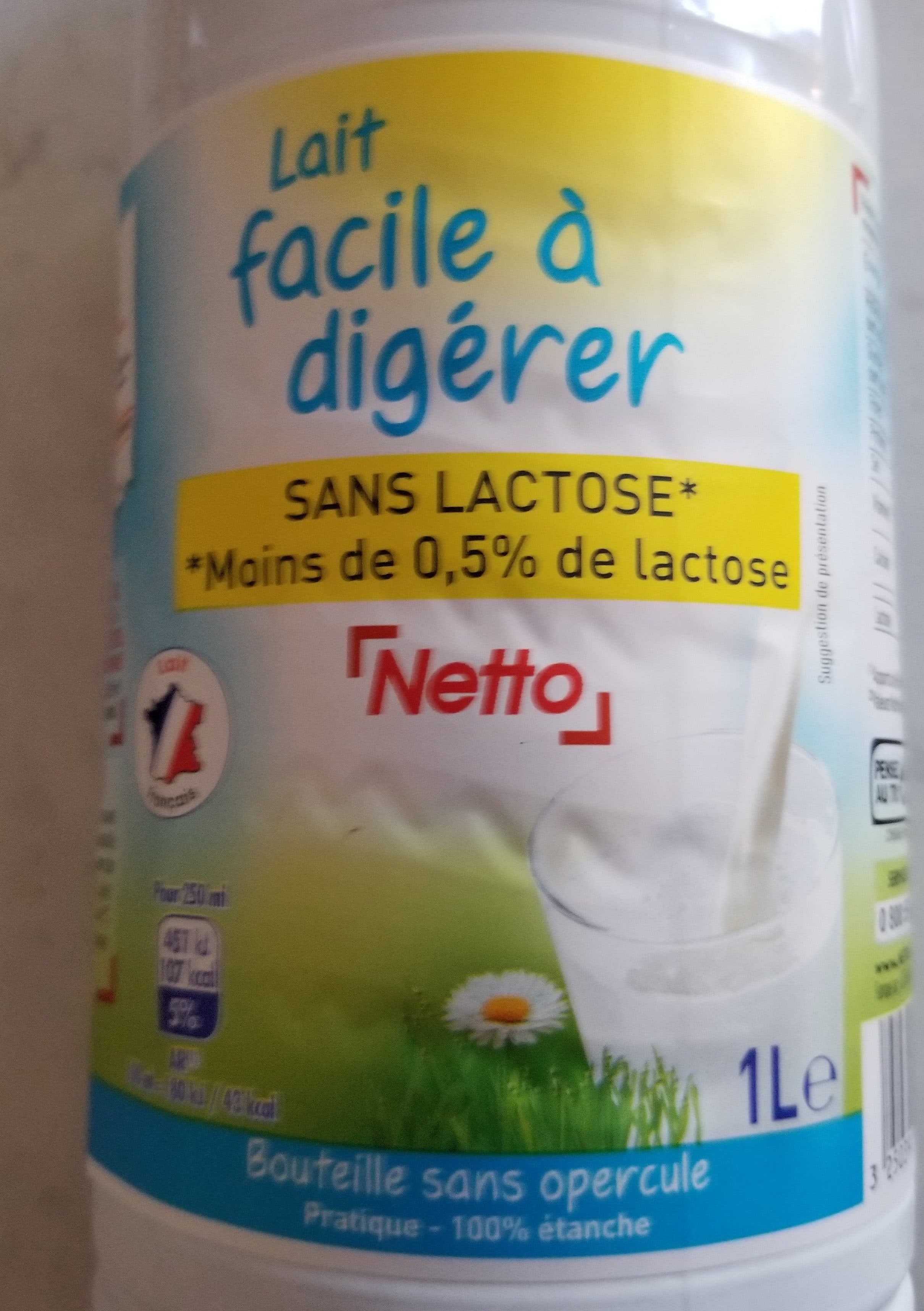 Netto Lait uht delactose bt 1l packshot