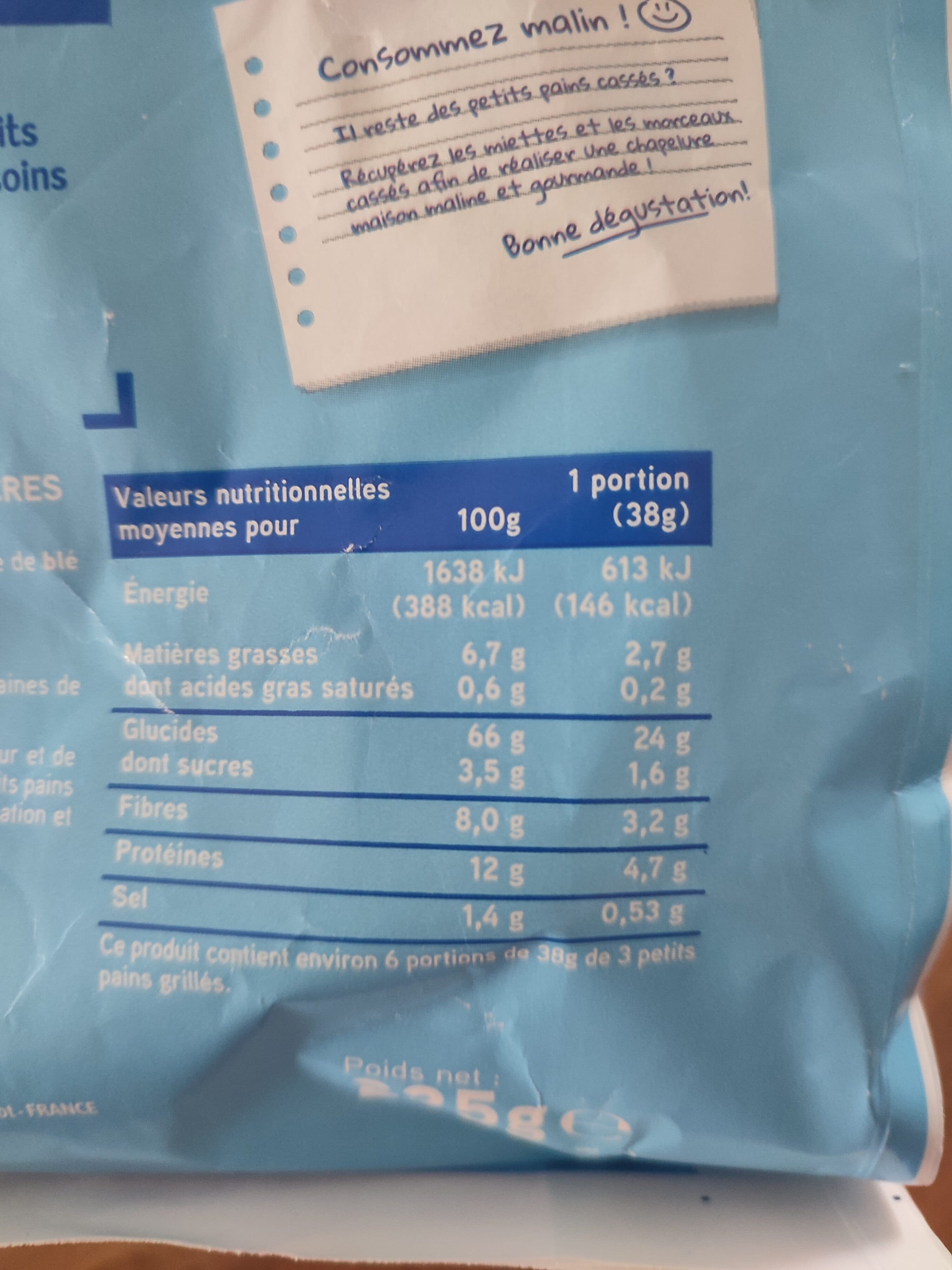 Netto Petits pains grillés au blé complet sans sucres ajoutés packshot