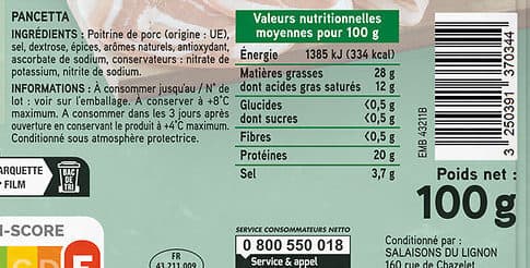 Netto HD Pancetta 100G packshot