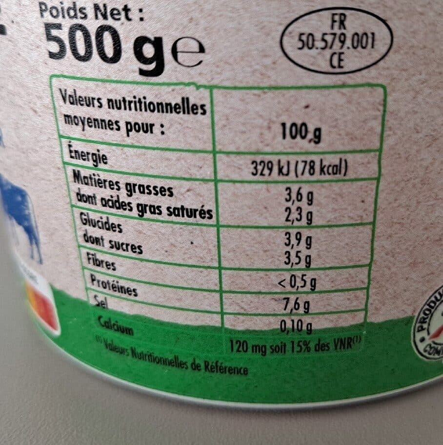 Pâturages Fromage frais nature 3,6% biologique 500g packshot