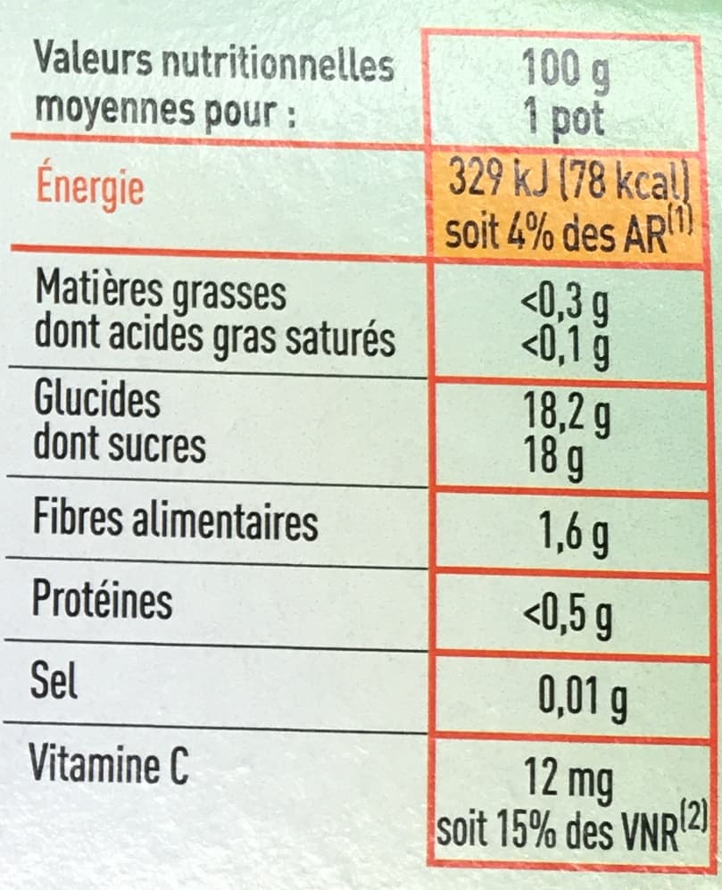 Netto Dessert de fruits pomme 8x100g packshot