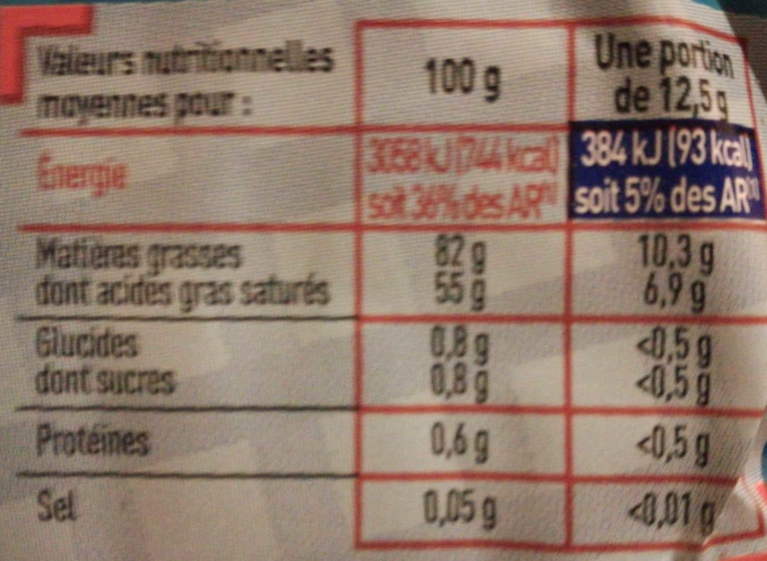 Netto BEURRE DOUX MOULE 500g origine France packshot