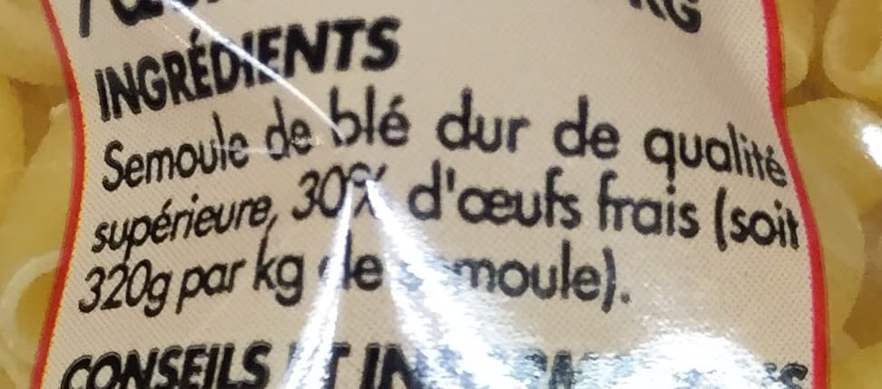 Netto COQUILLETTES 7 ŒUFS FRAIS-250g packshot