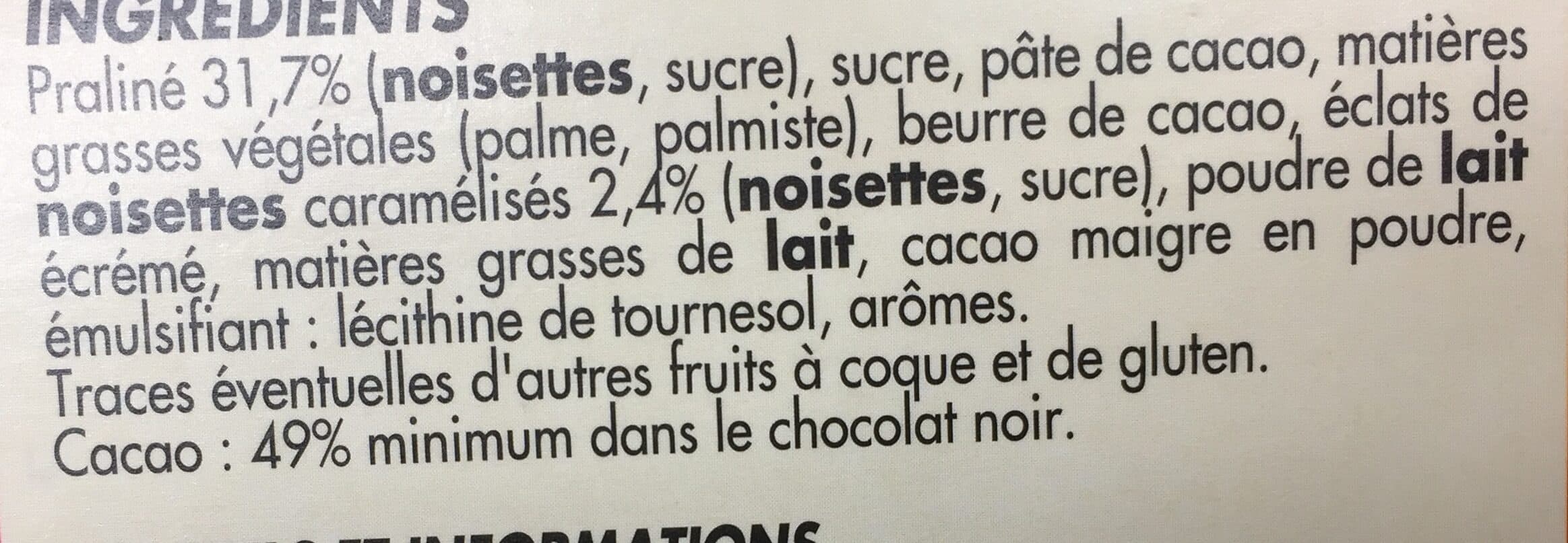 Netto Tablette fourrée chocolat noir praliné - 150g packshot