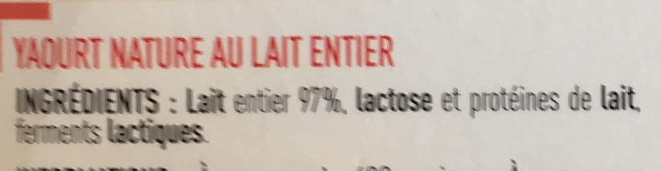 Netto YAOURT AU LAIT ENTIER POT VERRE 4X125G - nature packshot