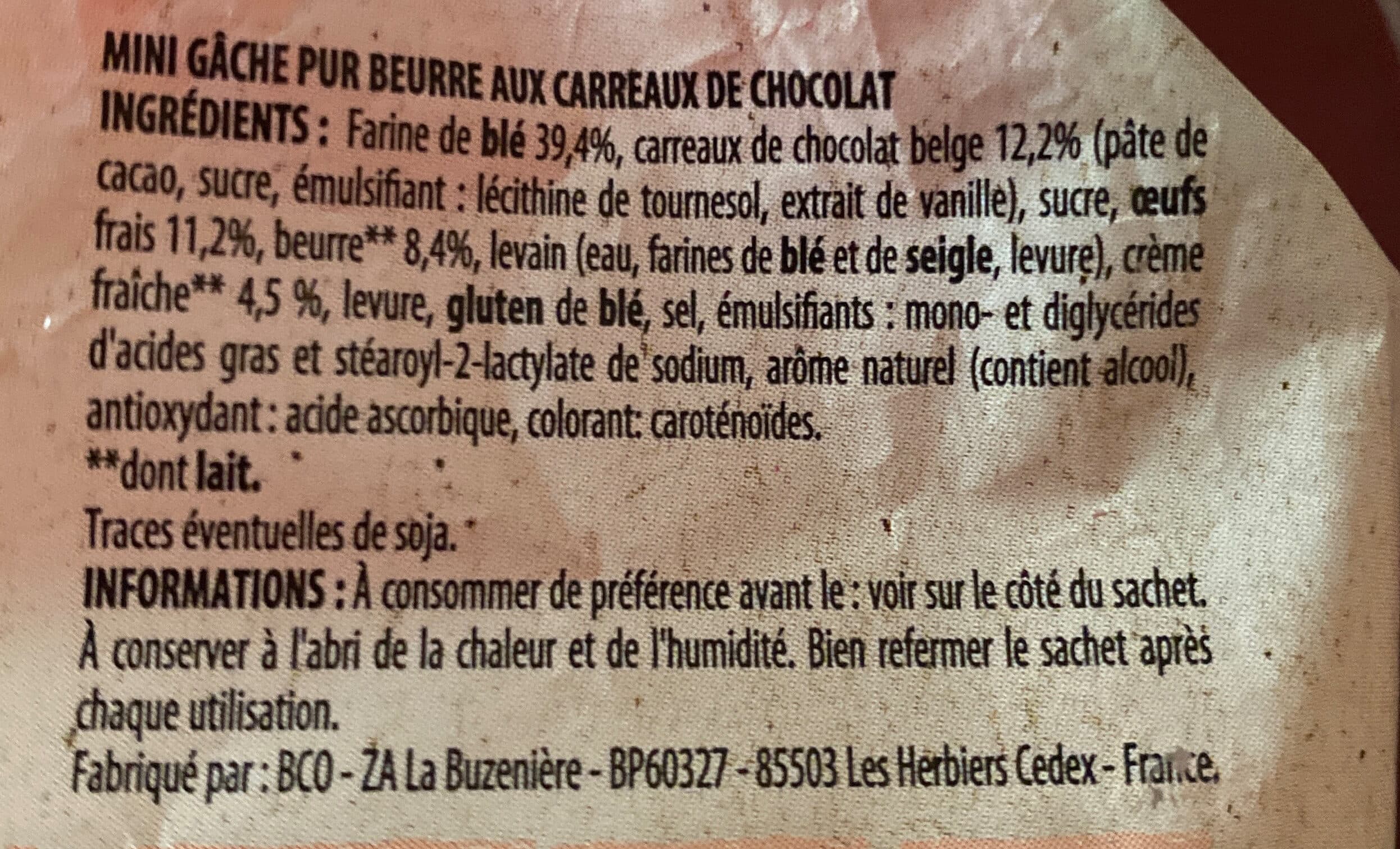 Chabrior 8 Mini gâches pur beurre aux carreaux de chocolat Belge packshot