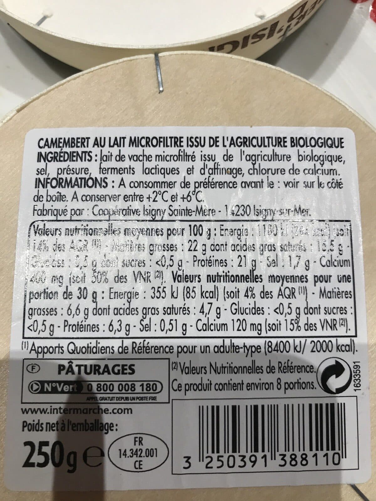 Pâturages Camembert d'Isigny packshot