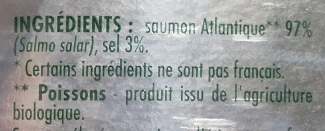 Intermarché saumon atlantique fumé bio packshot