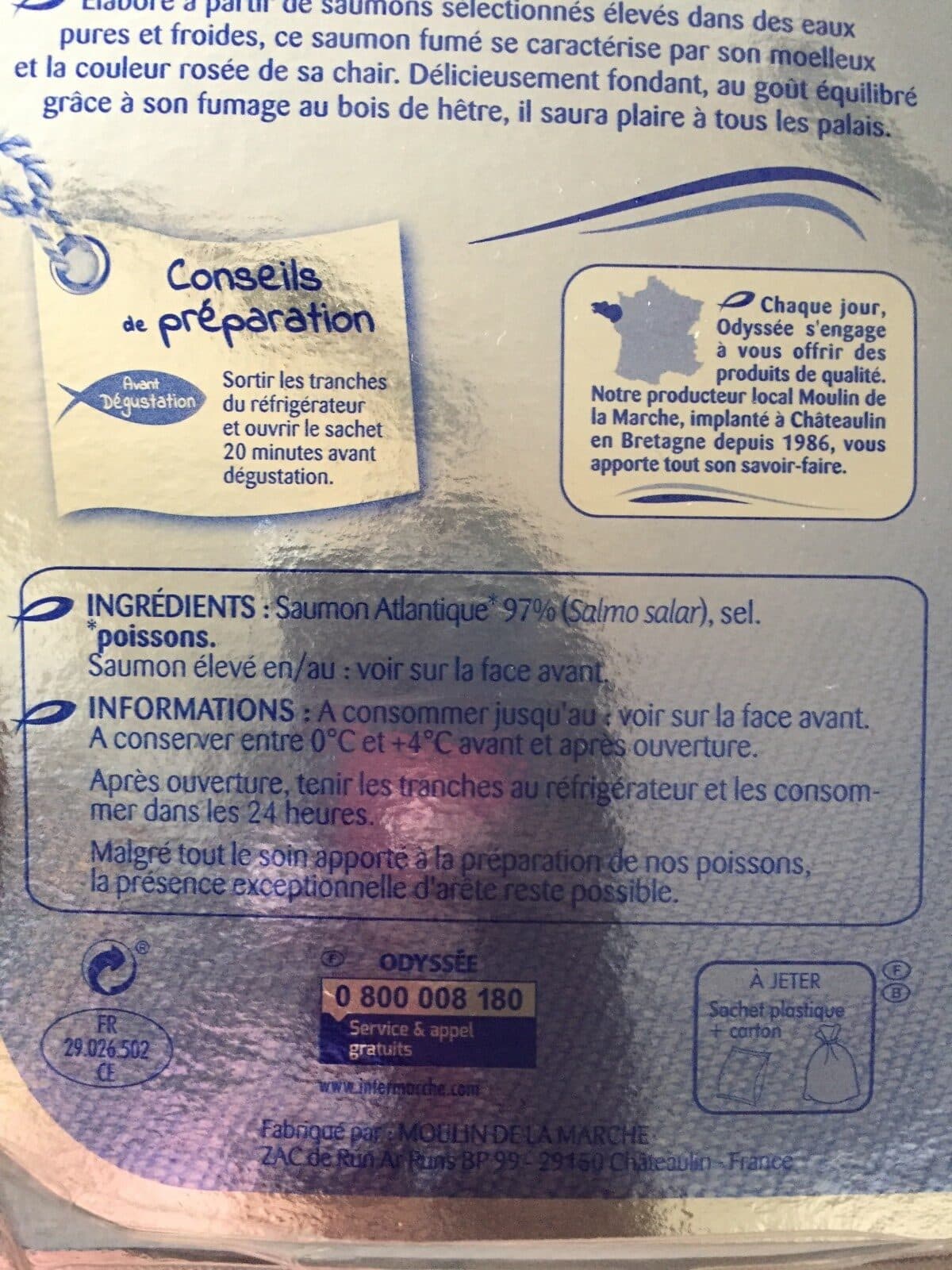 Odyssee Saumon fumé Norvège 2tr - ASC - 75g packshot