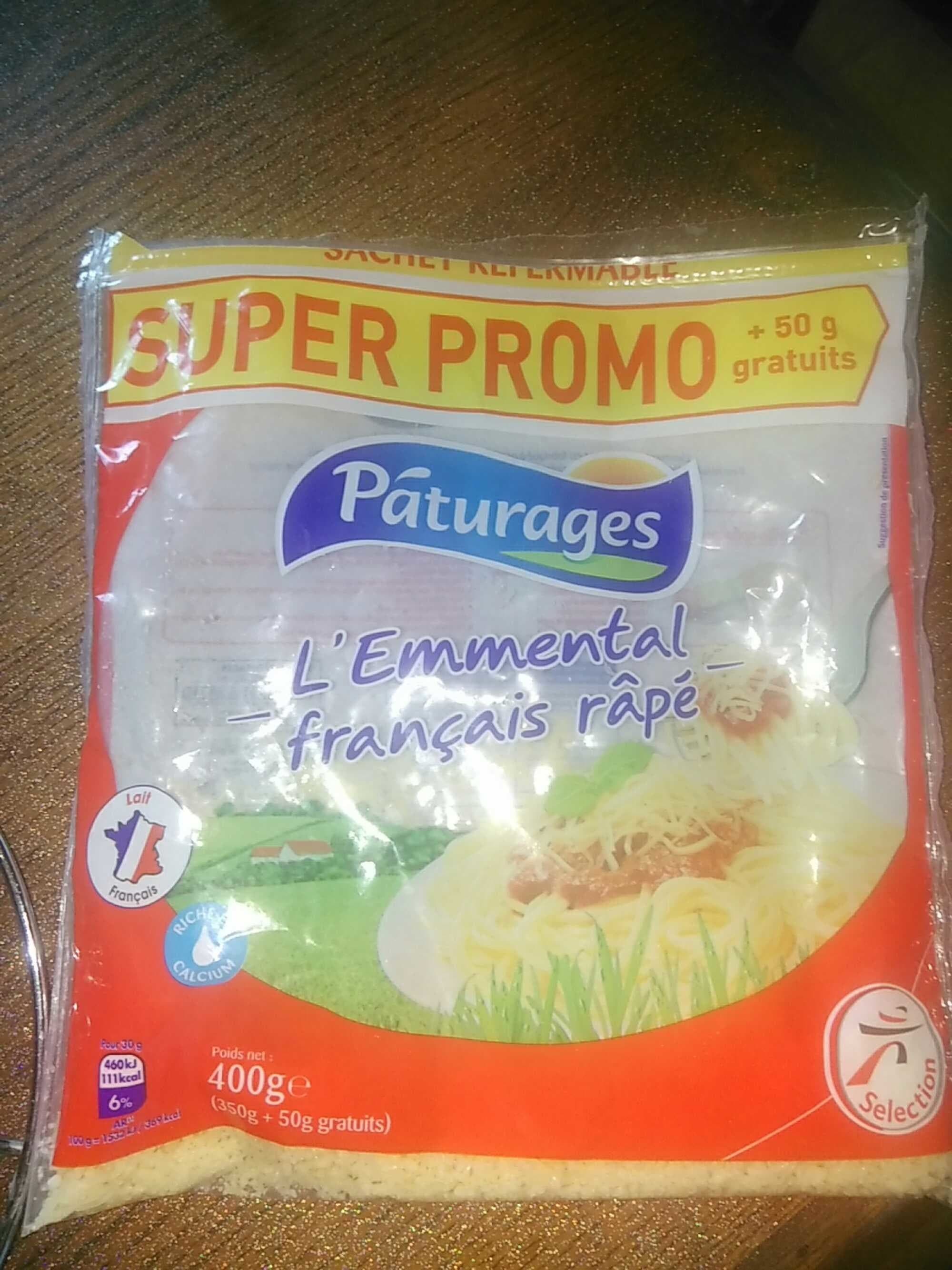 Pâturages Emmental Râpé packshot