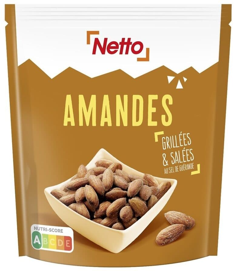 Netto Amandes grillées et salées packshot