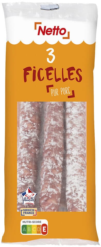 Netto HD Saucisses sèches ficelles 3*50g packshot