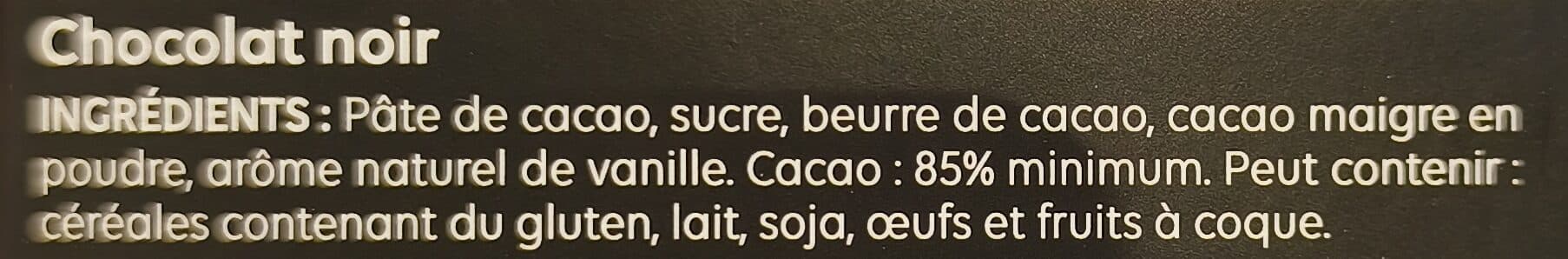 Intermarché L'intense chocolat noir 85% packshot