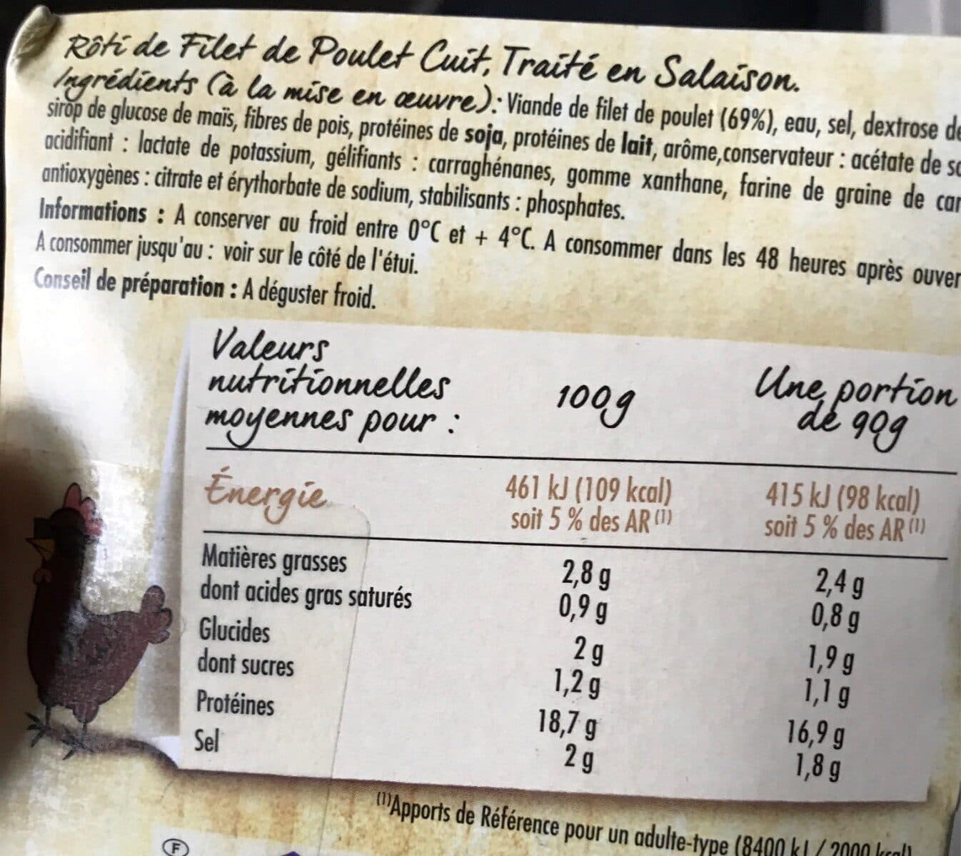 Volaé ROTI DE FILET DE POULET CUIT 450g packshot
