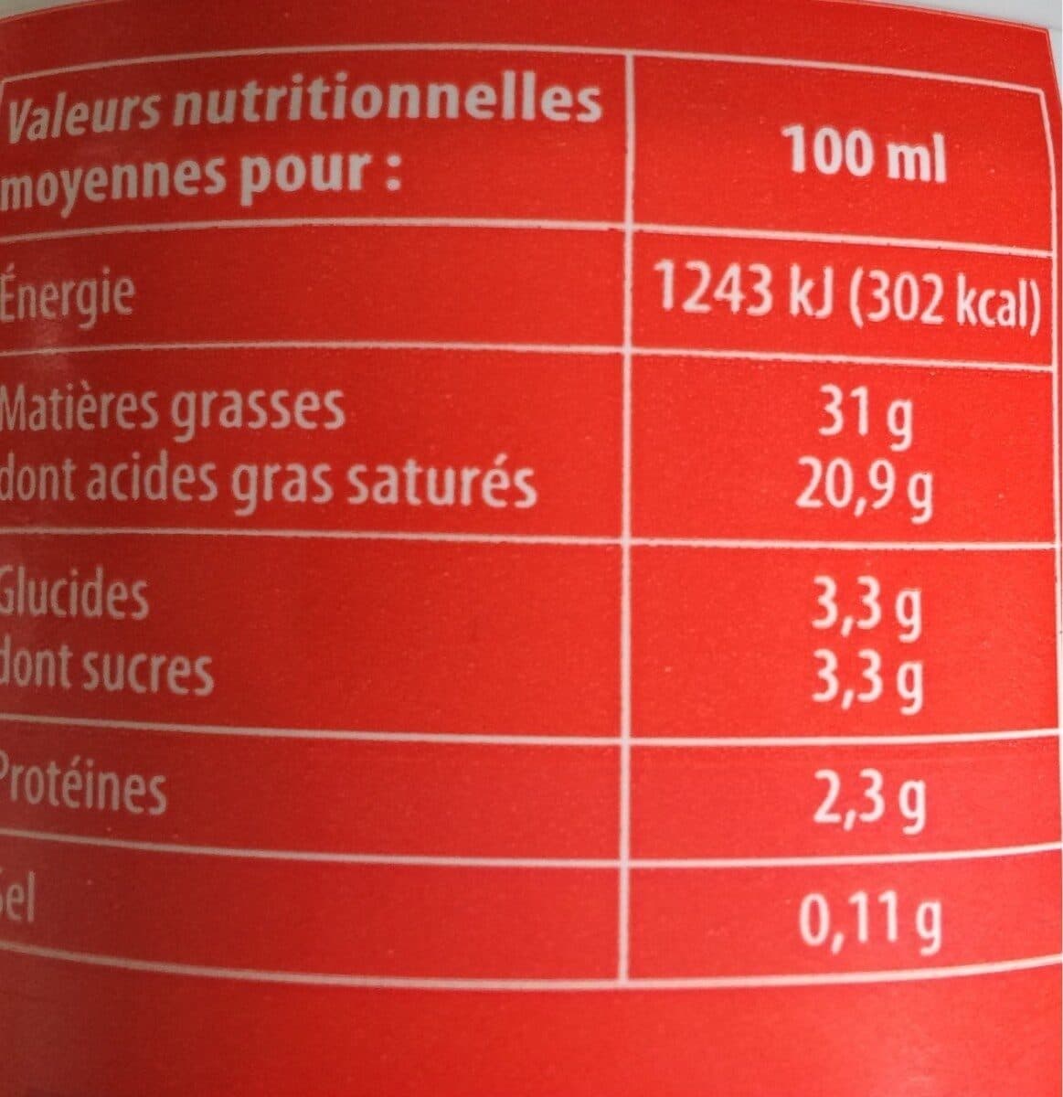 Pâturages Creme fleurette 30% mg 38cl packshot