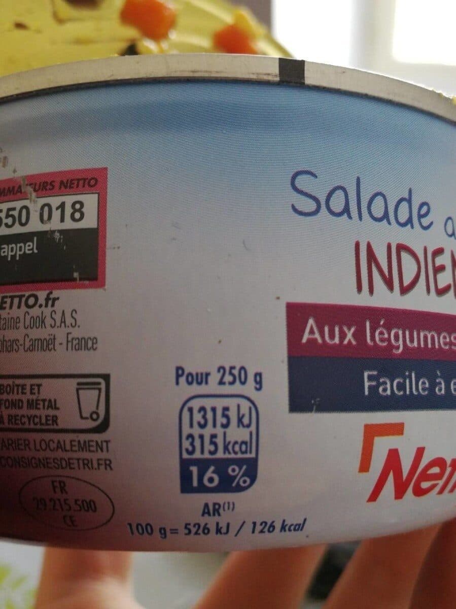Netto Salade au thon indienne packshot
