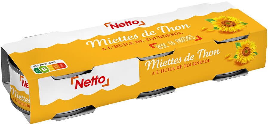 Netto Miettes de thon à l'huile de tournesol 3x80g (1/10) packshot