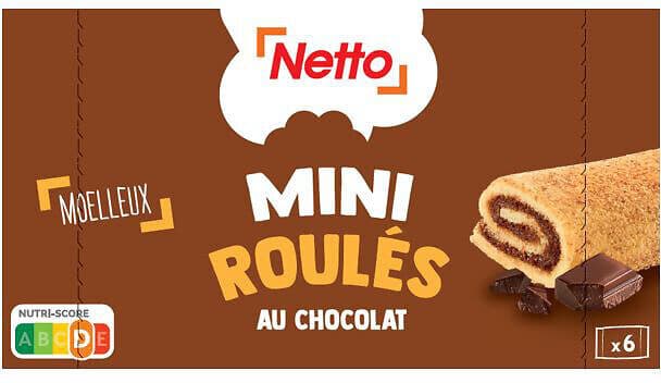 Netto Mini roulés au chocolat x6 packshot