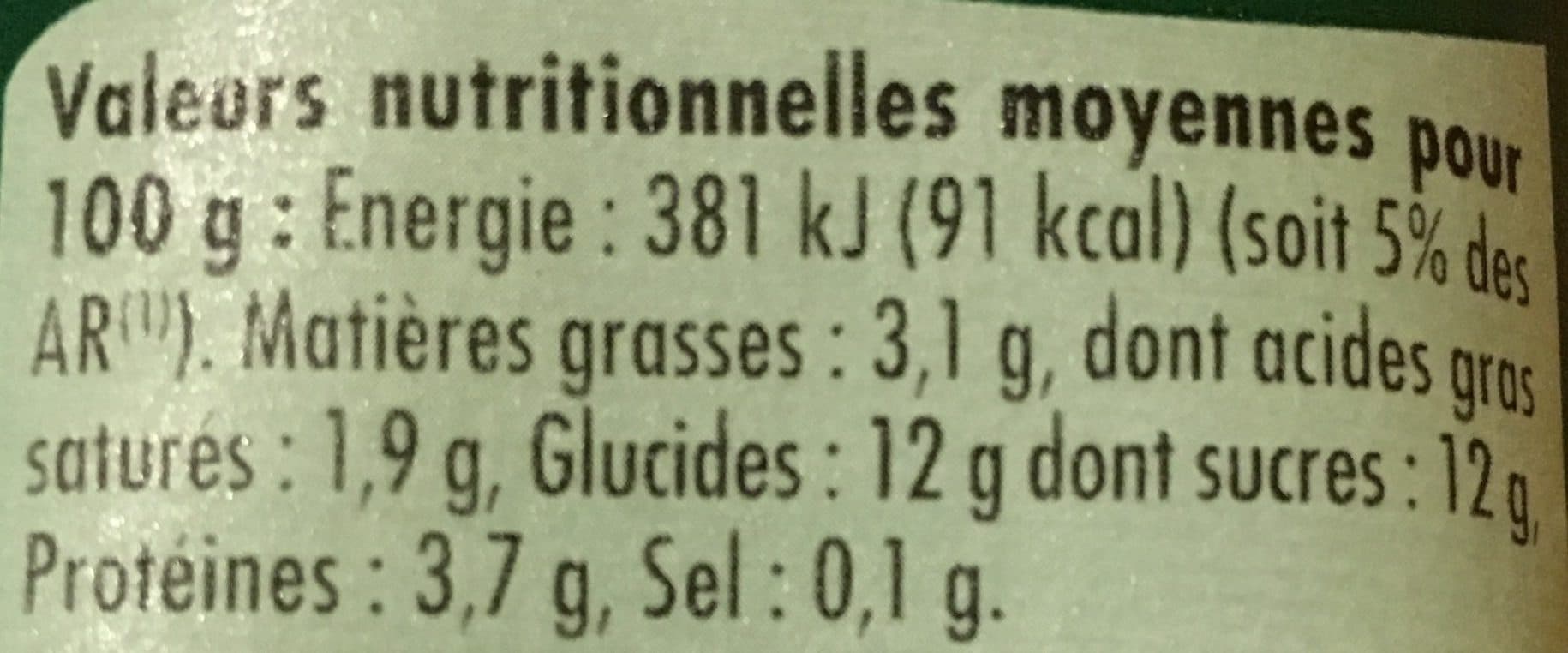 Pâturages Bifidus coco 4x125g packshot