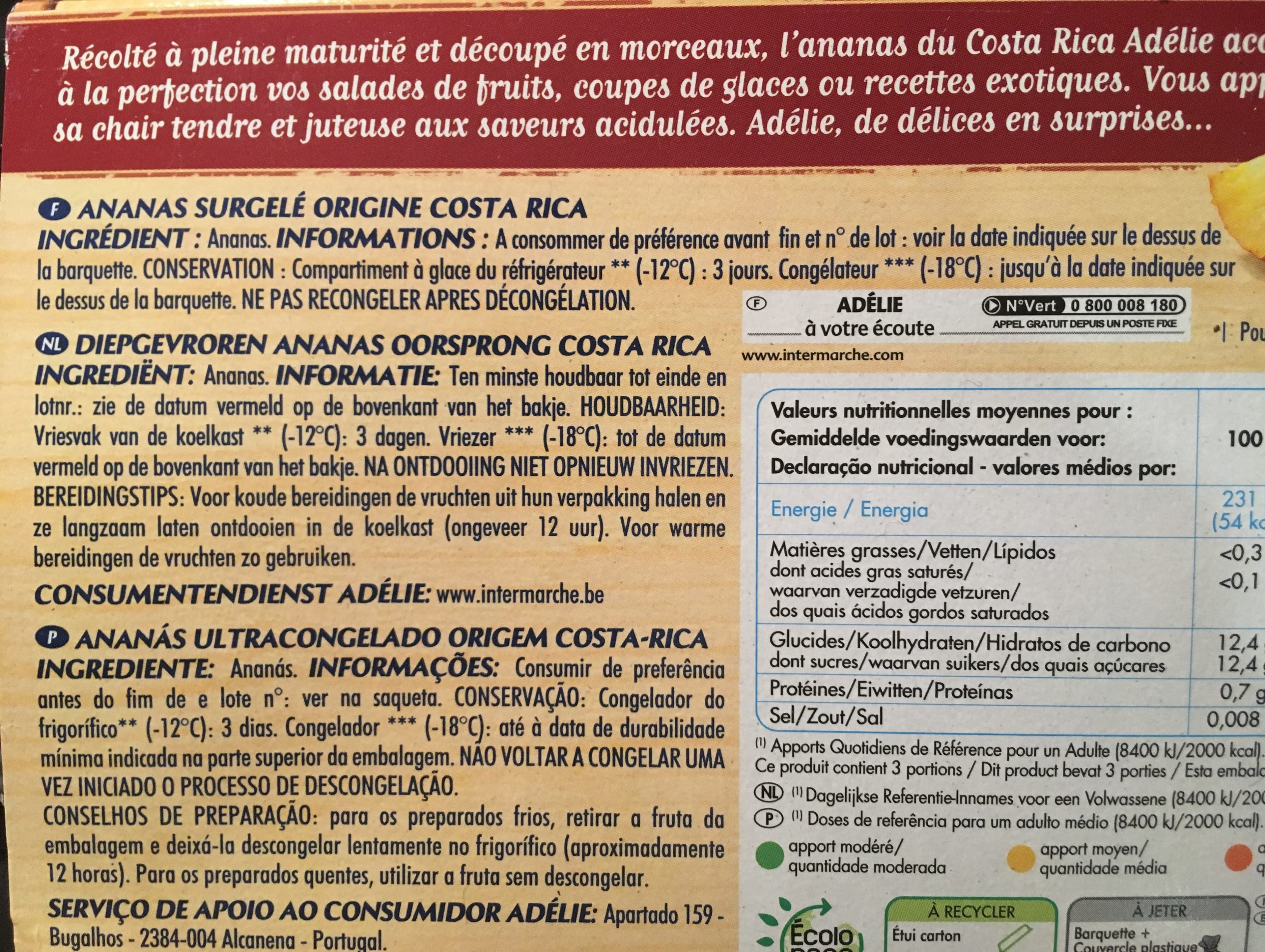 Adélie Ananas coupé en morceaux packshot