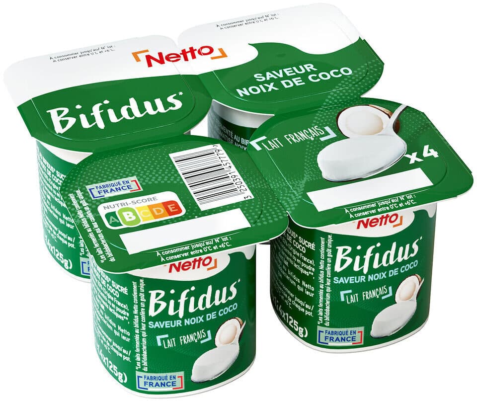 Netto Bifidus coco 4x125g packshot