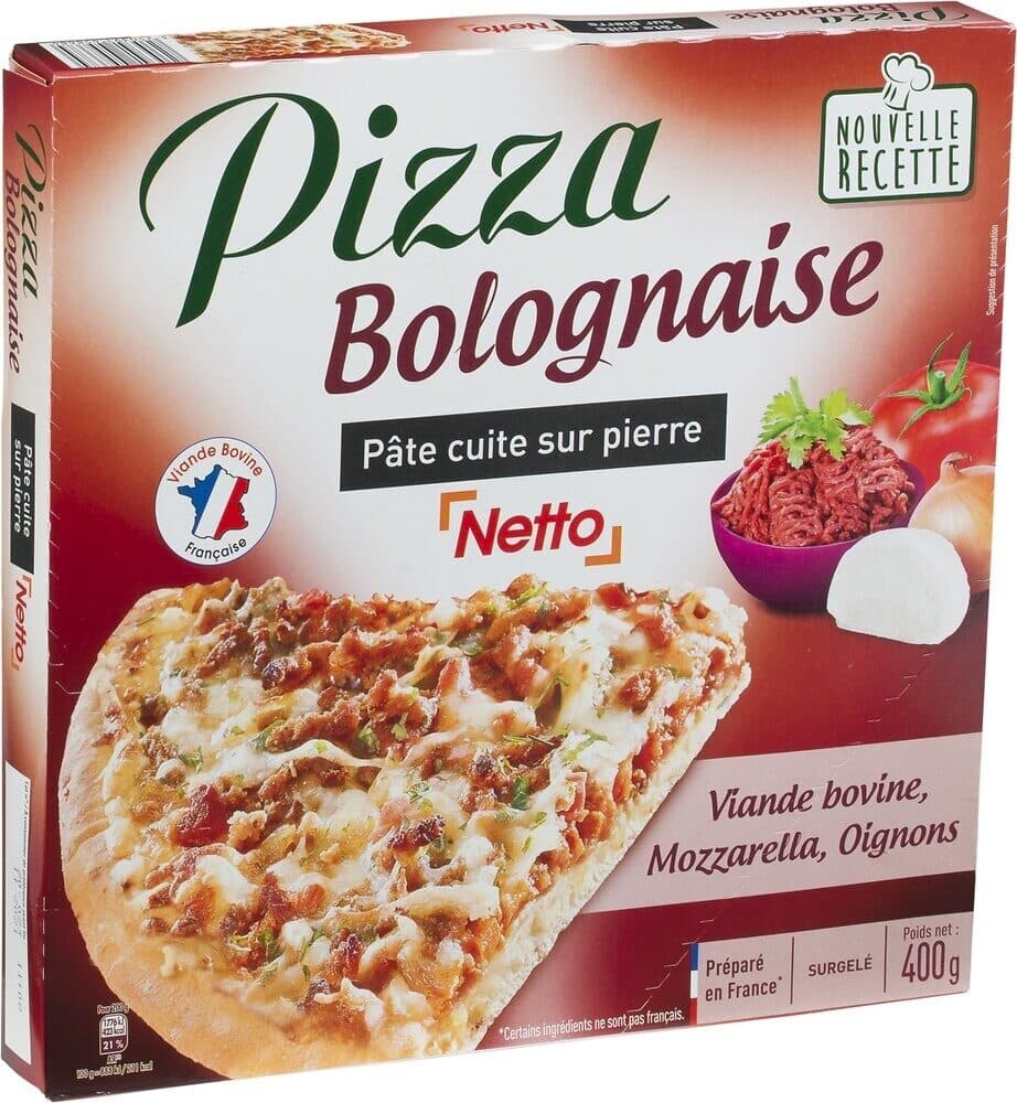 Netto Pizza Di Pierra Bolognaise surgelée 400g packshot