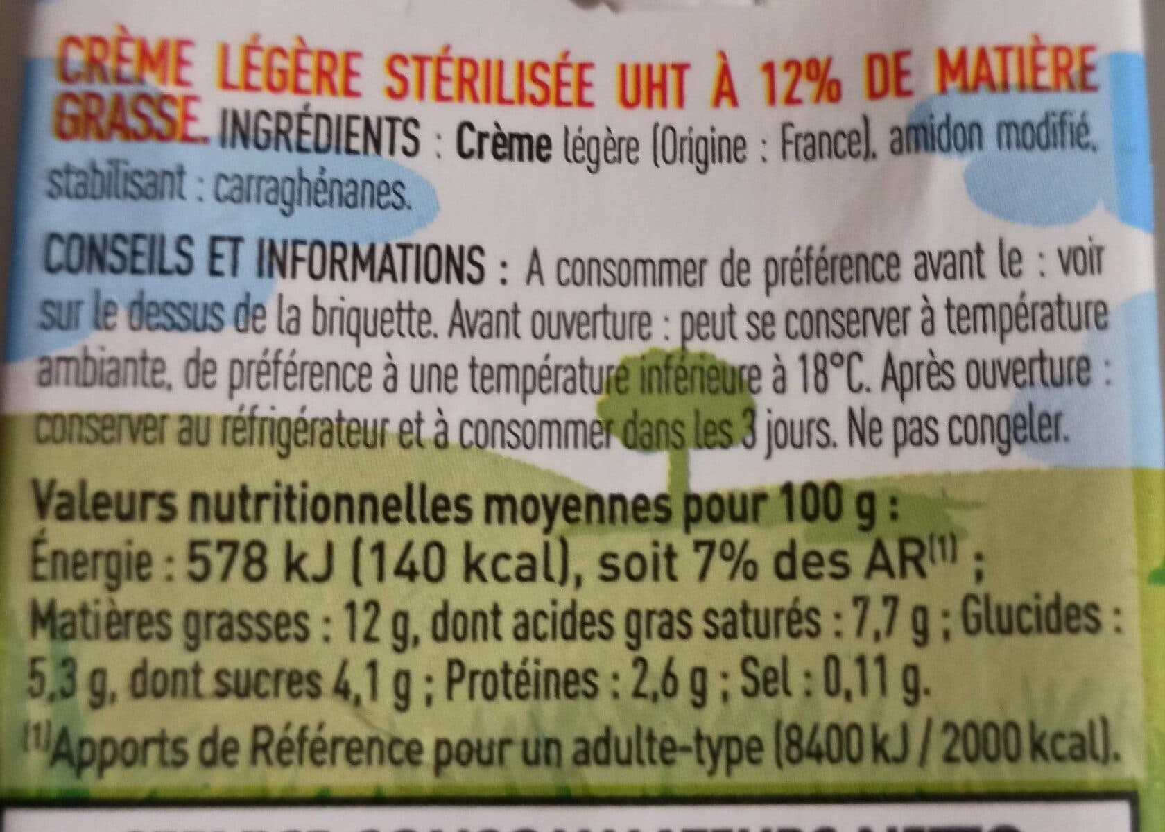 Netto Creme legere uht 12% mg liquide 3x20cl packshot