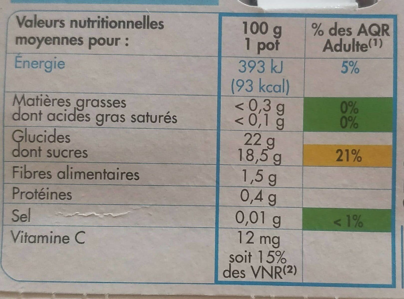 Intermarché Dessert de fruits pomme framboise myrtille packshot