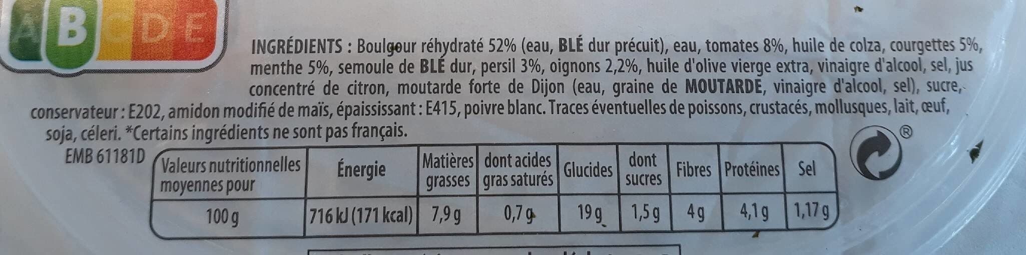 Monique ranou Salade de Taboulé à la libanaise packshot